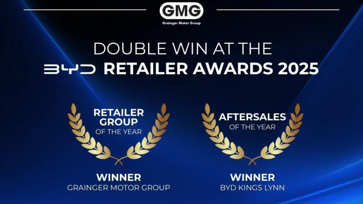 Grainger Motor Group Celebrates Double Win at Inaugural BYD UK Retailer Awards