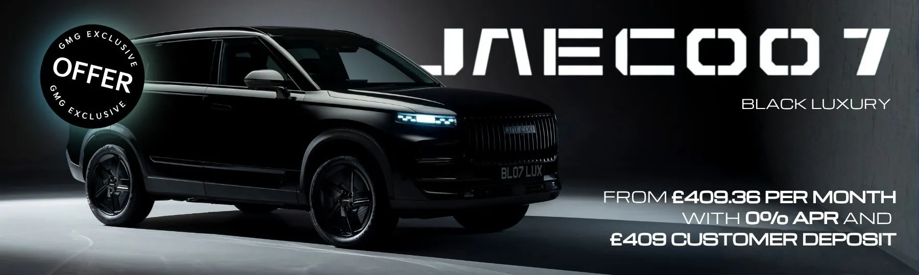 jaecoo 7 SHS P Black Luxury GMG Exclusive Offer